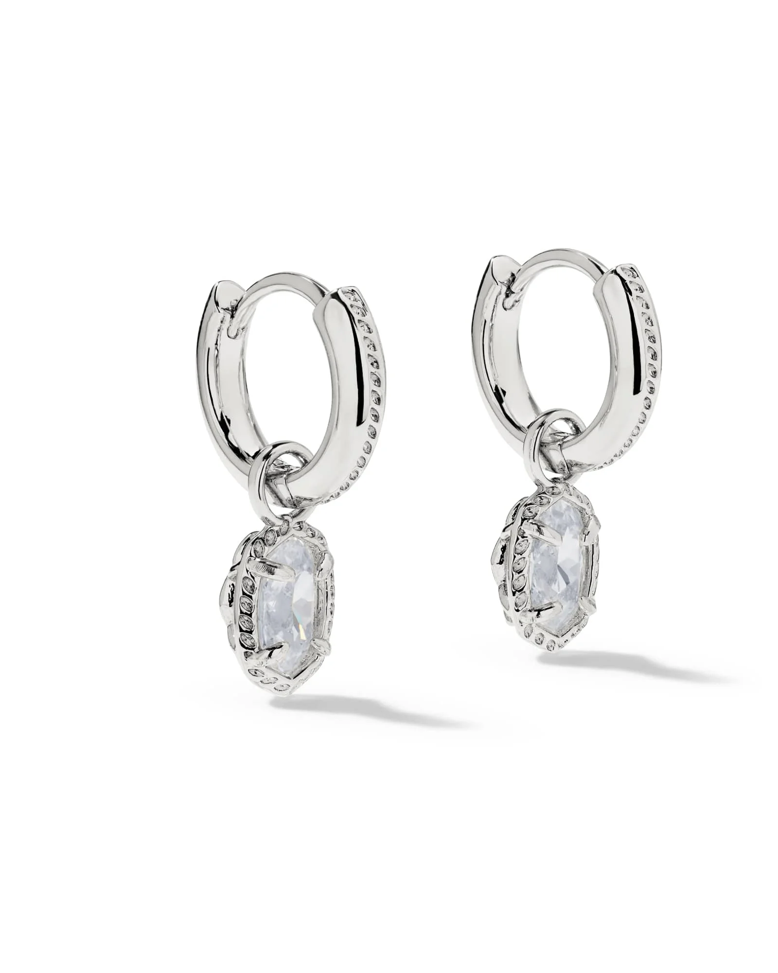 Mini Ellie Luxe Silver Huggie Earrings - 1