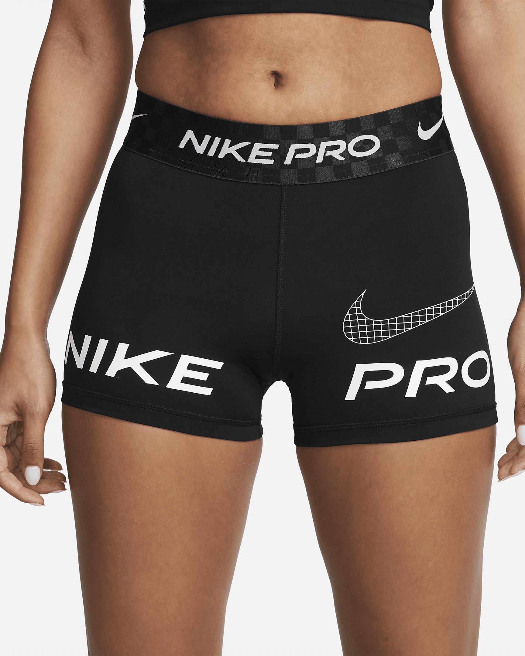 Nike Pro Dri-FIT Women's Mid-Rise 3" Graphic Training Shorts - 2