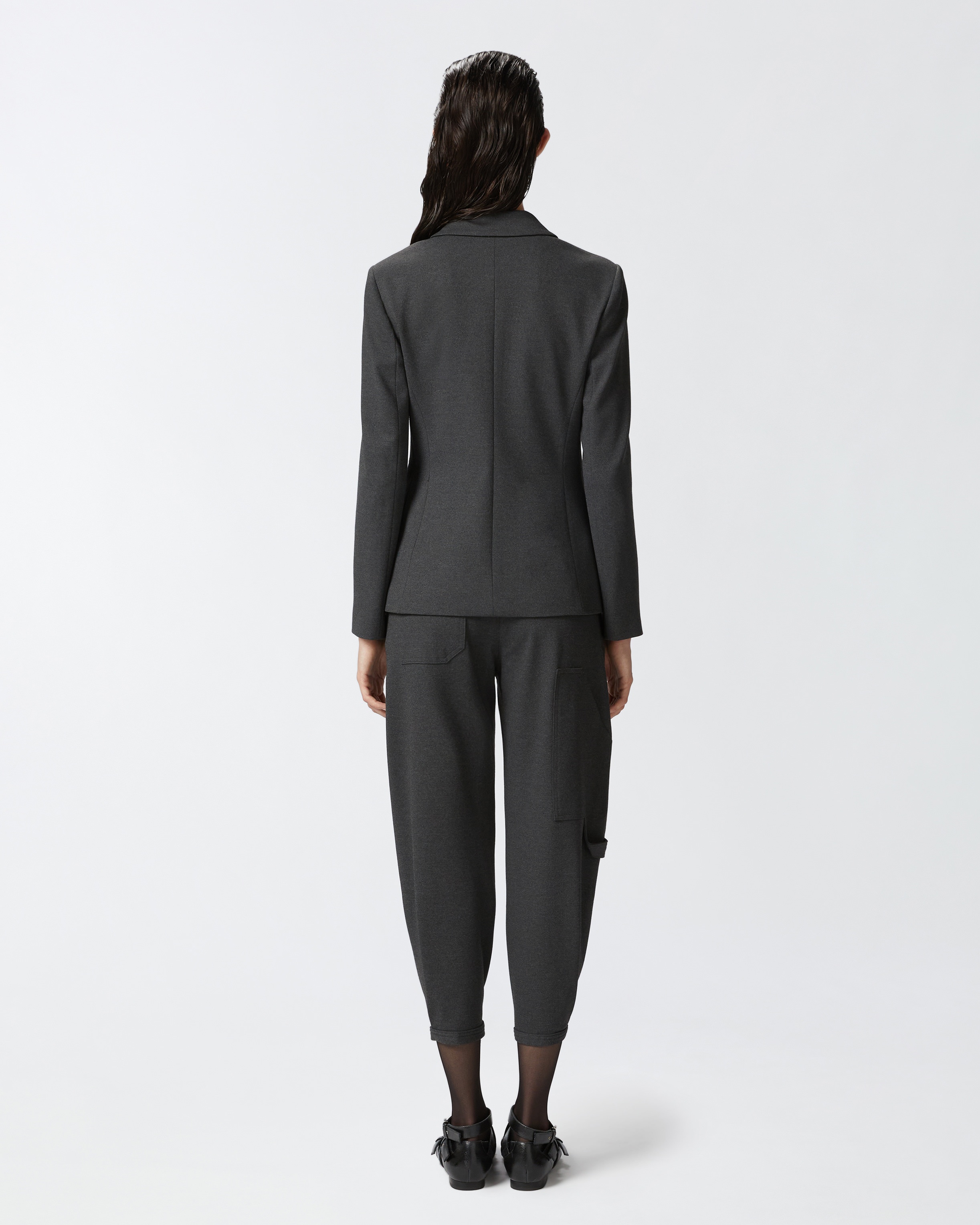 FULL MILANO-KNIT TECHNICAL FABRIC BLAZER - 4