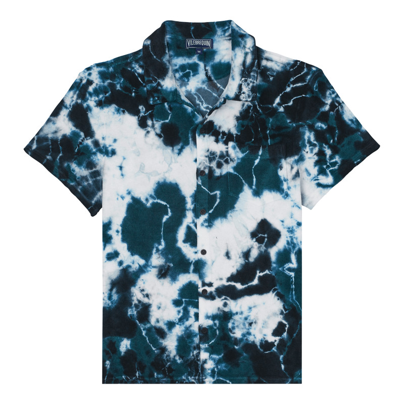 Men Bowling Terry Shirt Rough Ocean Tie & Dye 1