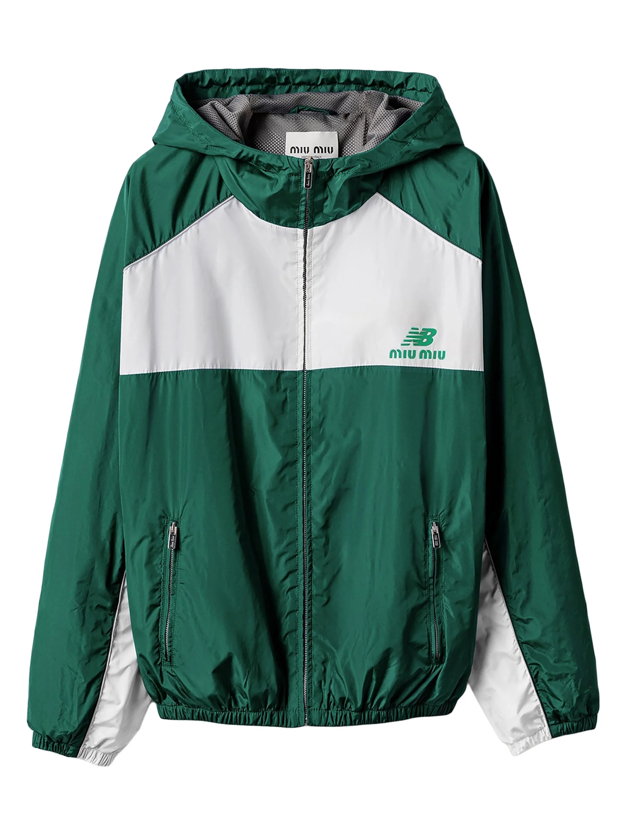 Women's New Balance x with Coco Gauff Technical Poplin Hoodie Jacket - Green - 1