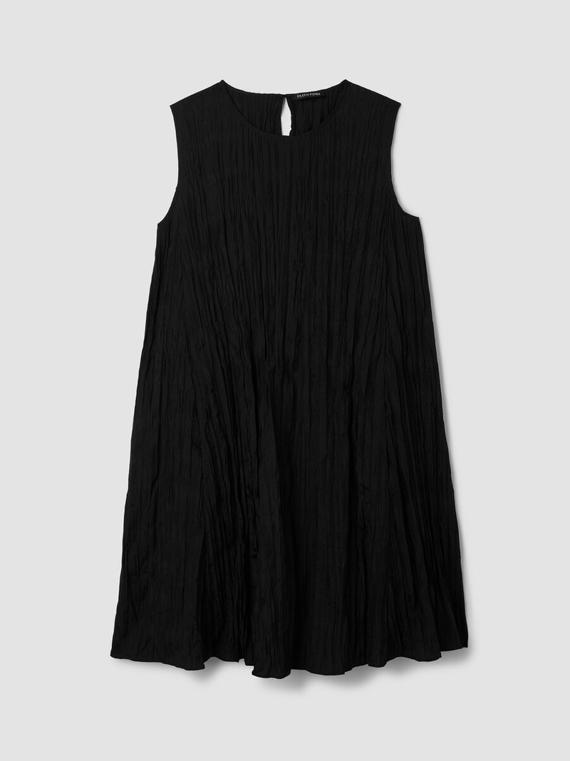Crushed Silk Round Neck Dress 1