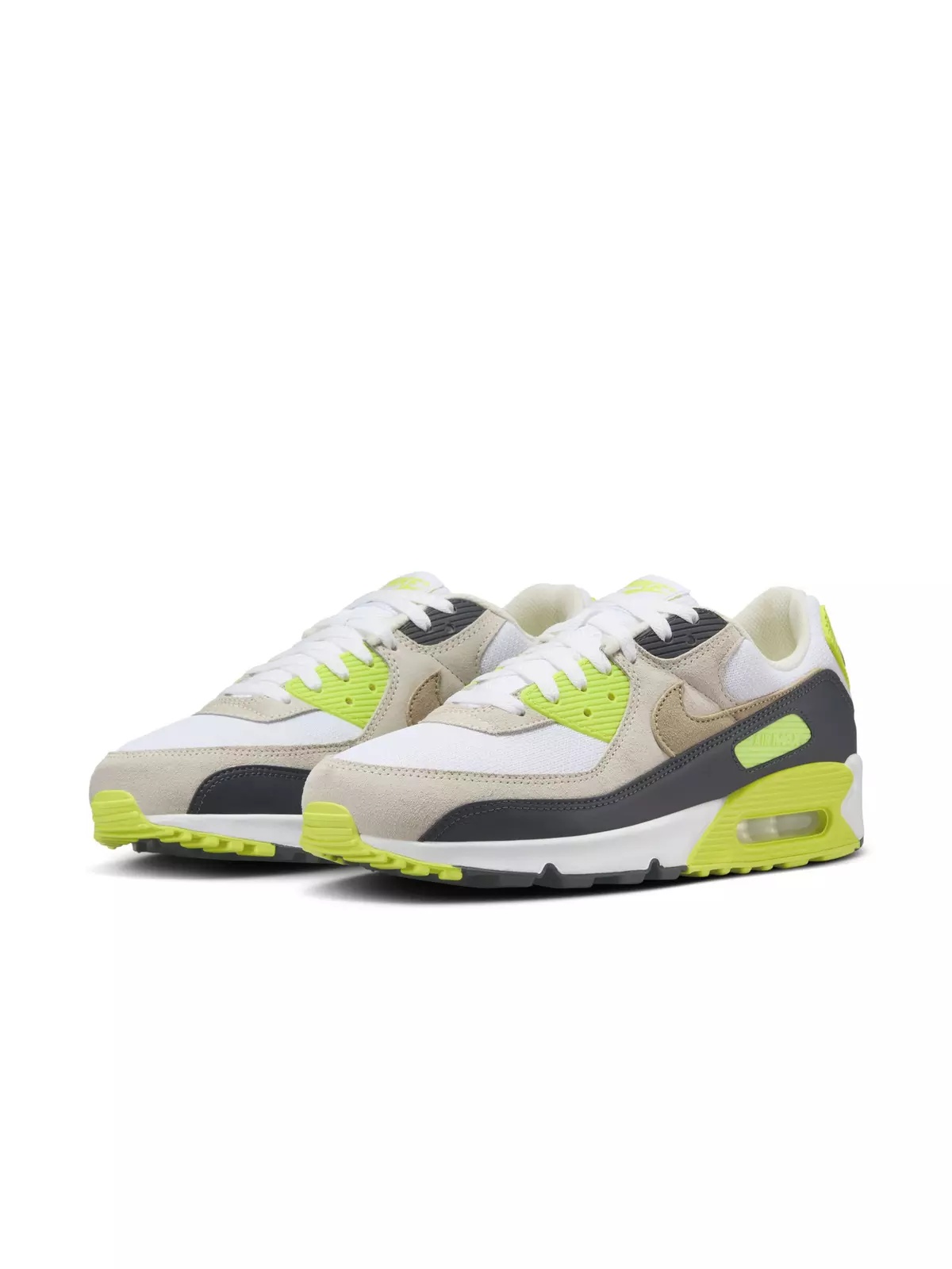 Air Max 90 "White/Cyber/Dark Smoke Grey/Khaki" Men's Shoe - 3