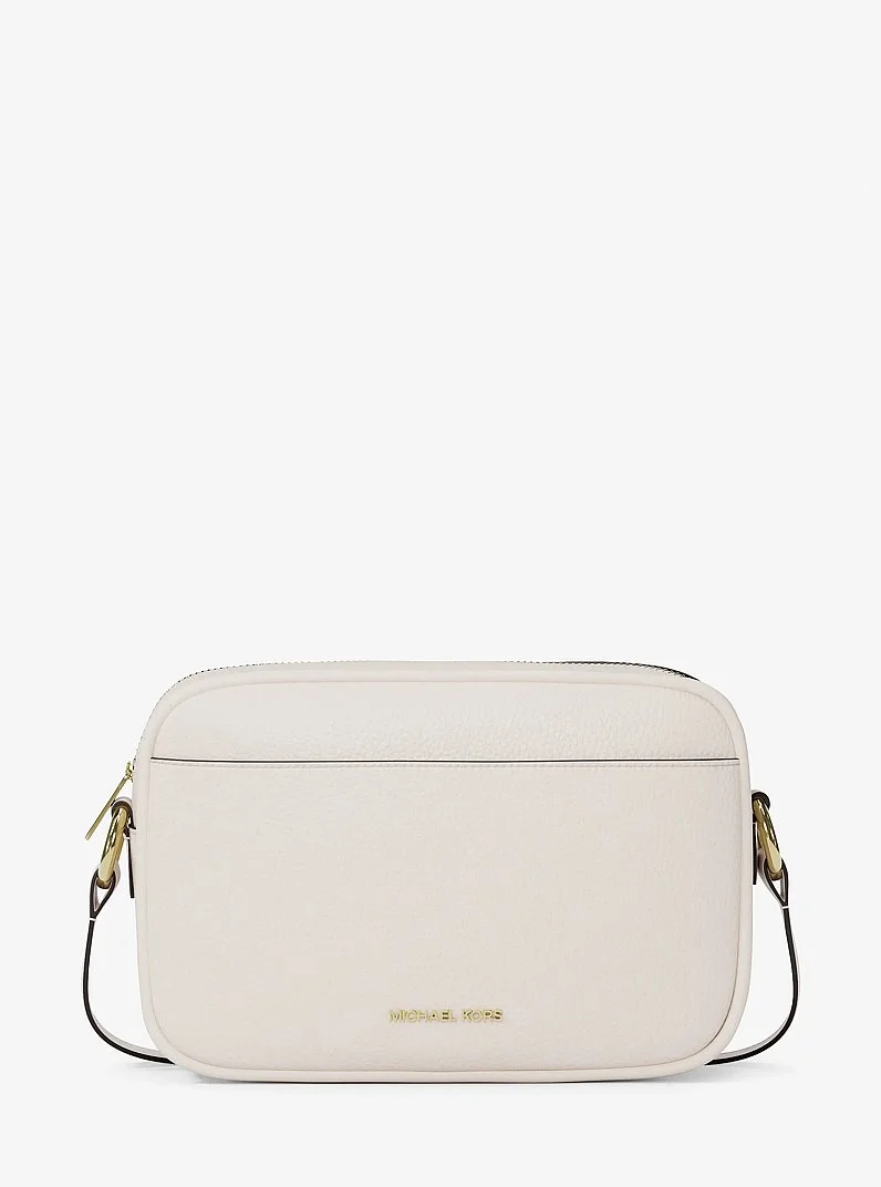 Jet Set Large Pebbled Leather Camera Crossbody Bag - 1