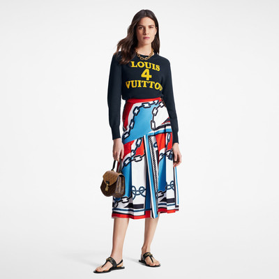 Louis Vuitton Nautical Print Asymmetrical Pleat Skirt outlook