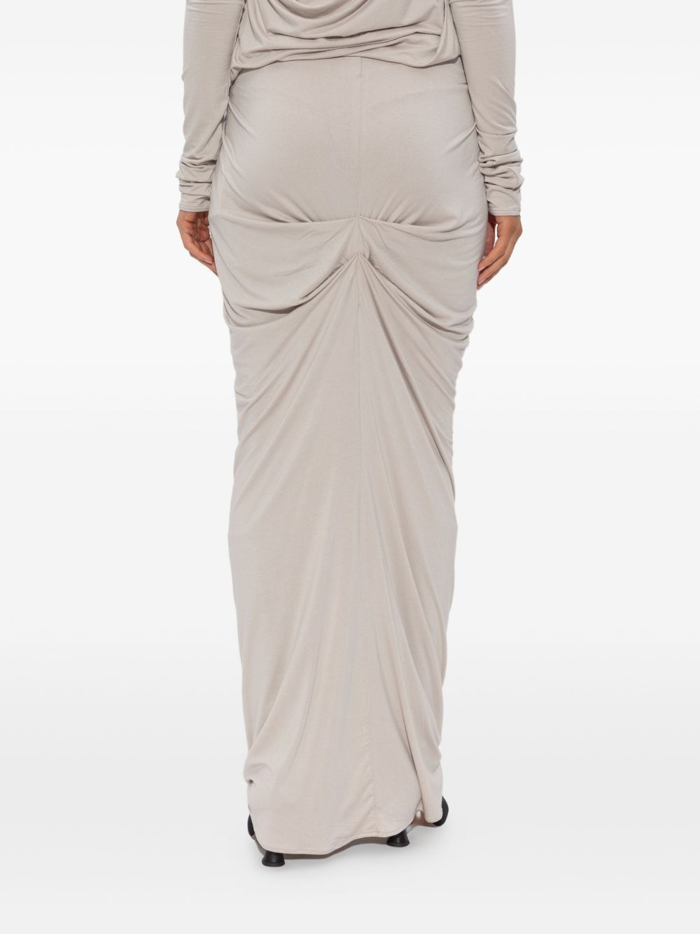 draped jersey skirt - 4