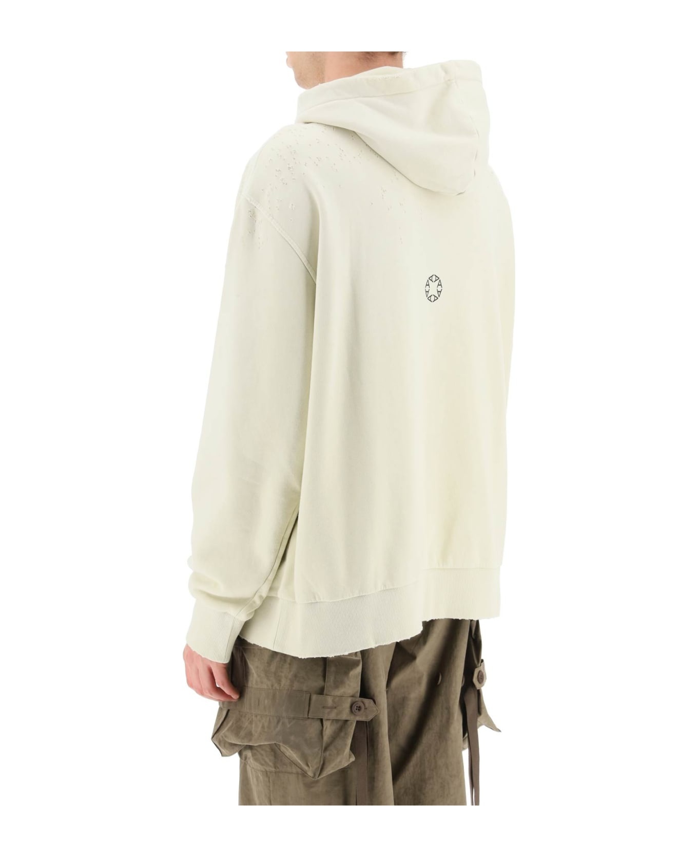 Hoodie With Distressed Details - 3