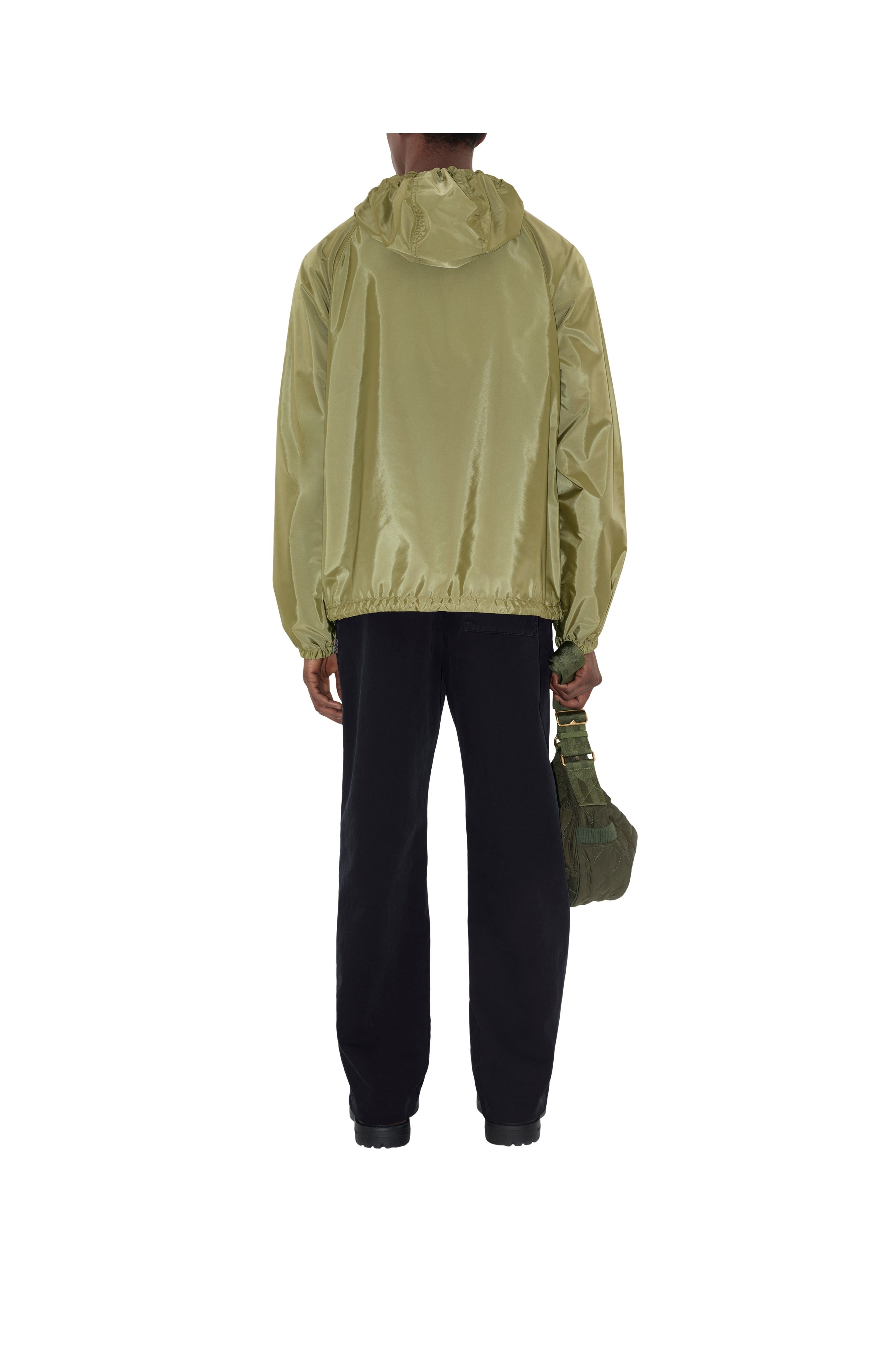 burberry Check Trim Nylon Hooded Jacket in Wreath Green at Nordstrom - 5