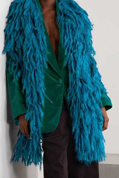 Dries Van Noten Fringed mohair-blend scarf outlook