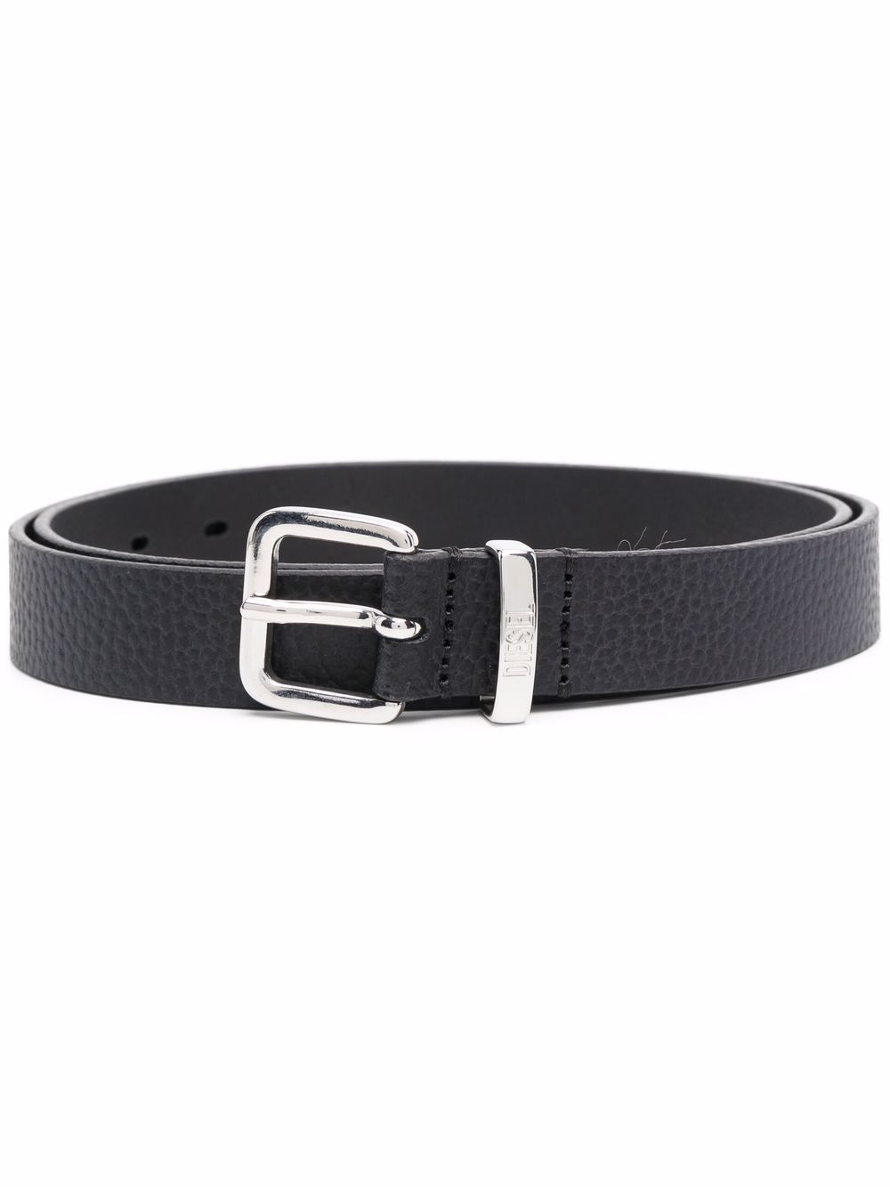 engraved-logo buckle belt - 1