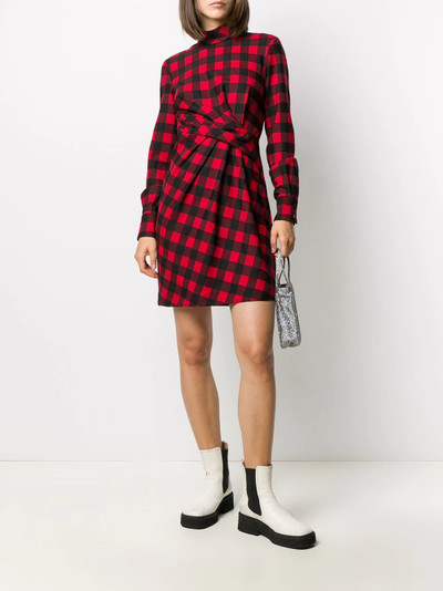 MSGM plaid wrap dress outlook