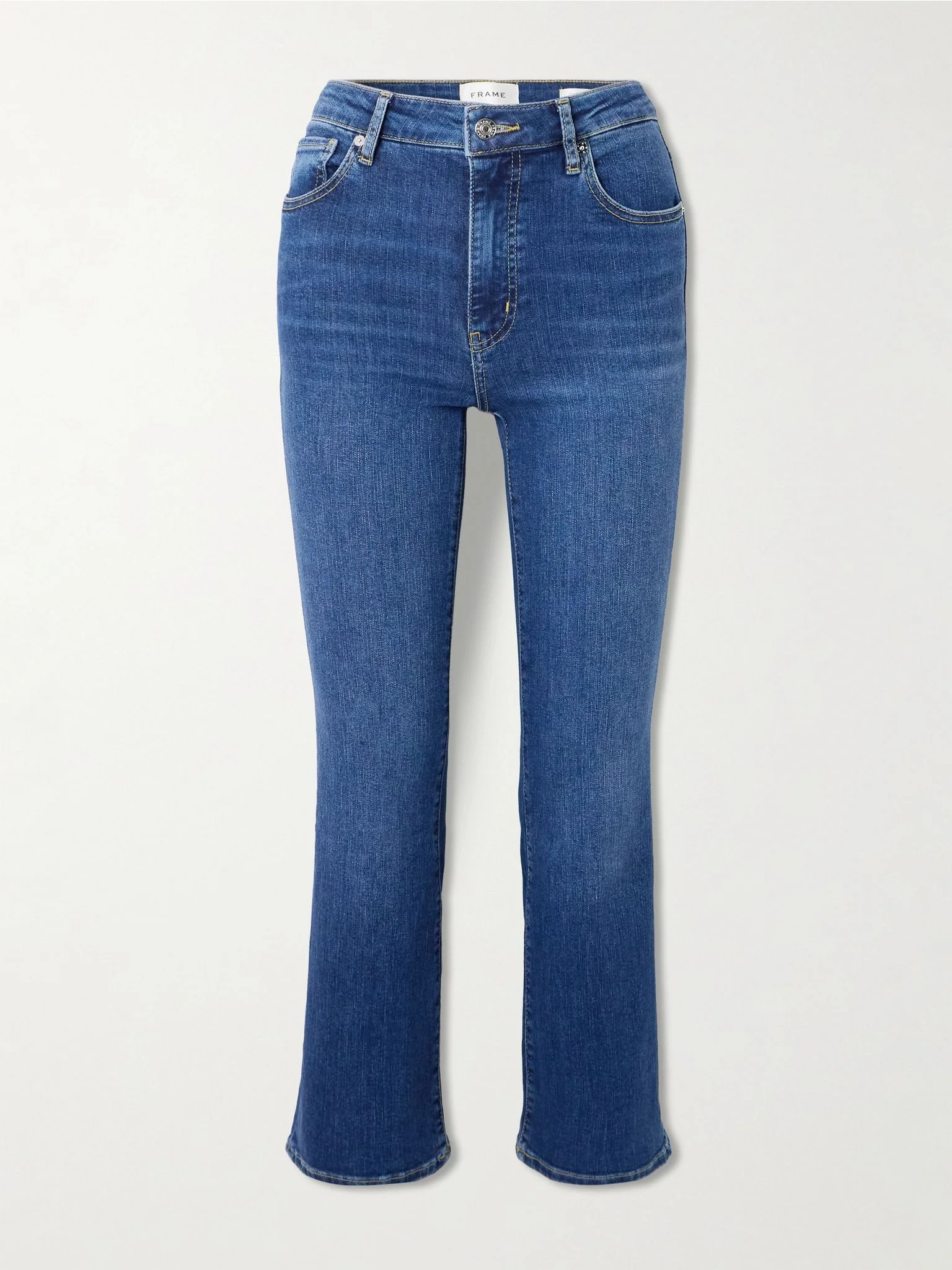 Reboot Crop stretch high-rise bootcut jeans Dark denim - 1