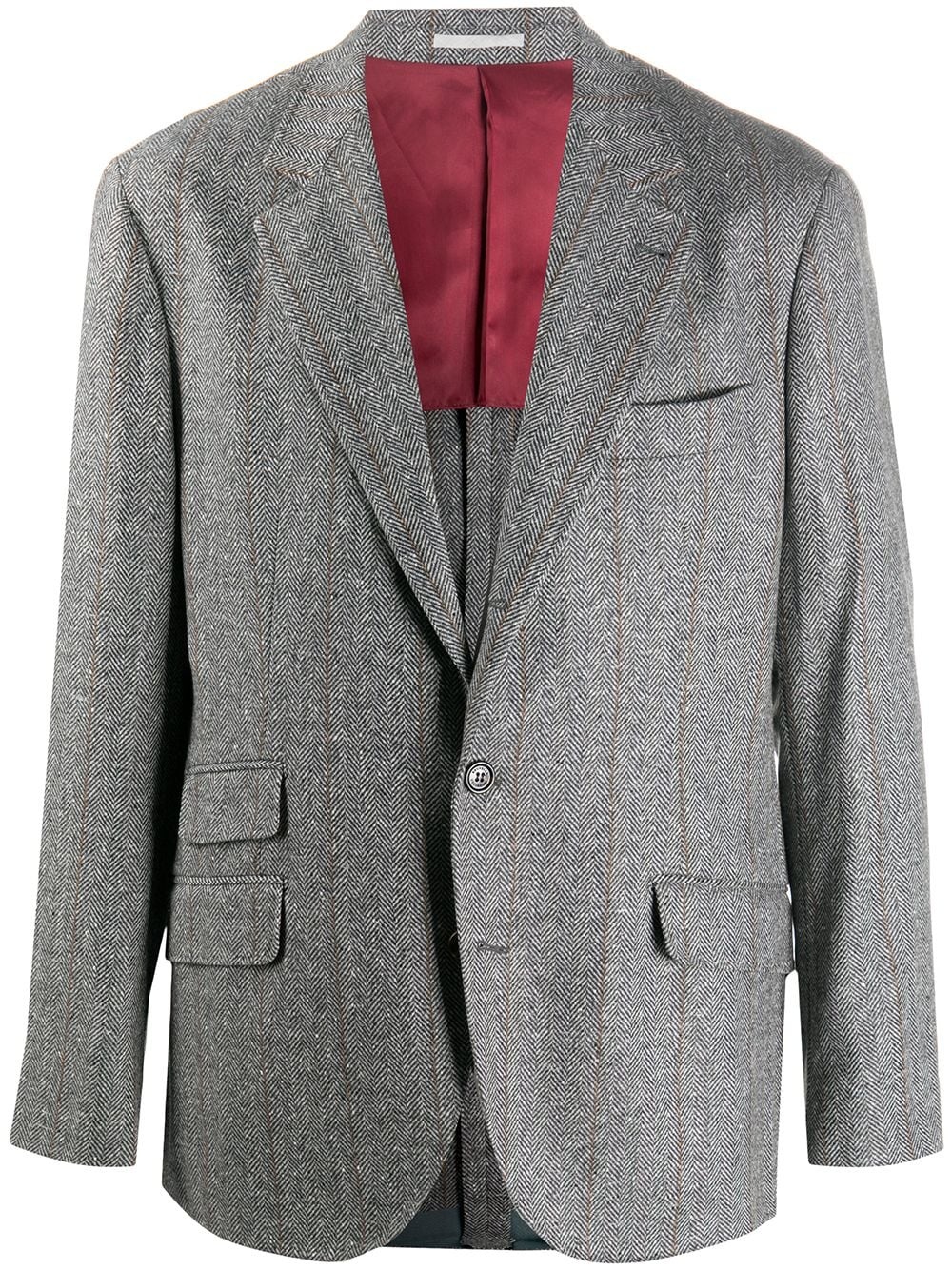 single-breasted wool blazer - 1