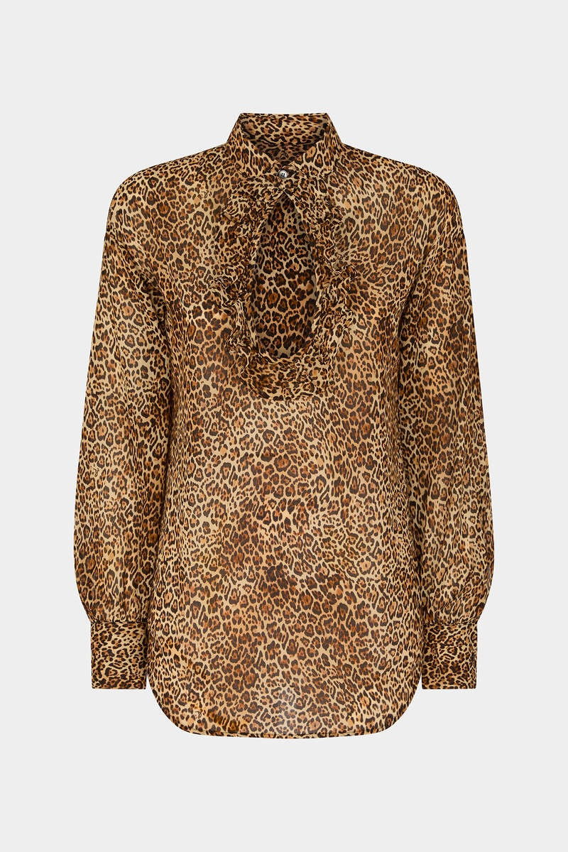 ANIMAL PRINT LONG SLEEVE FLUID TOP 5