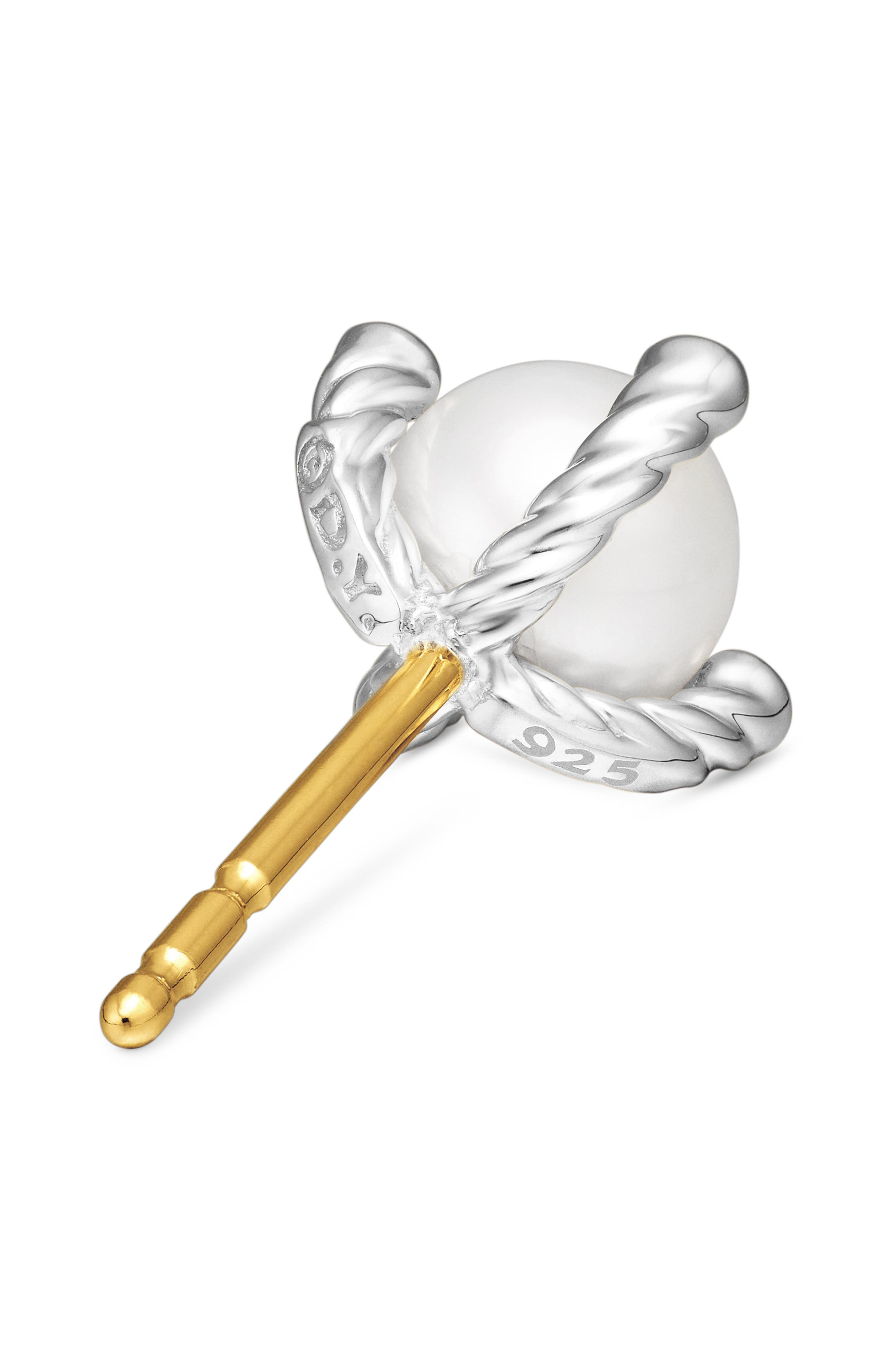 David Yurman Small Freshwater Pearl & Diamond Stud Earrings at Nordstrom - 6