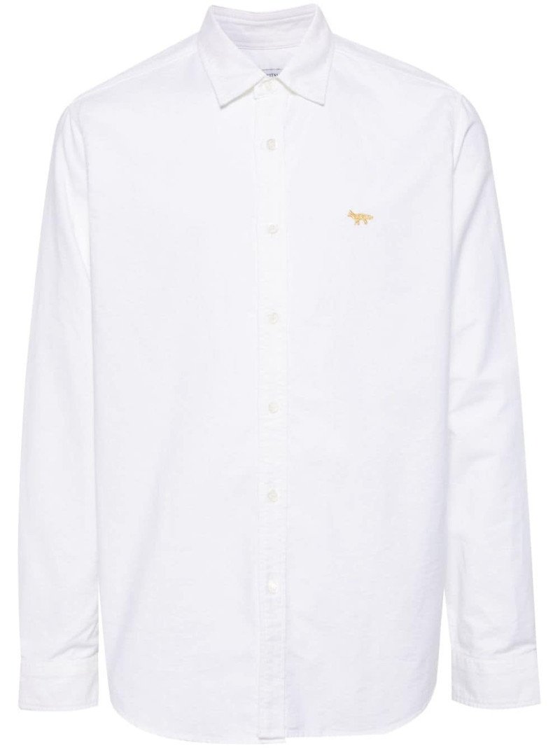 x Maison KitsunÃ© logo-embroidered shirt 1