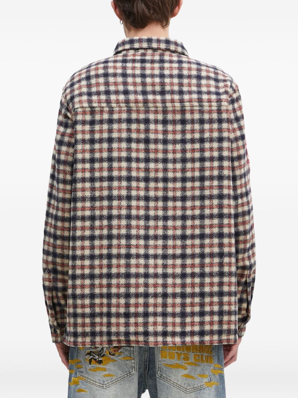 check-pattern shirt - 4