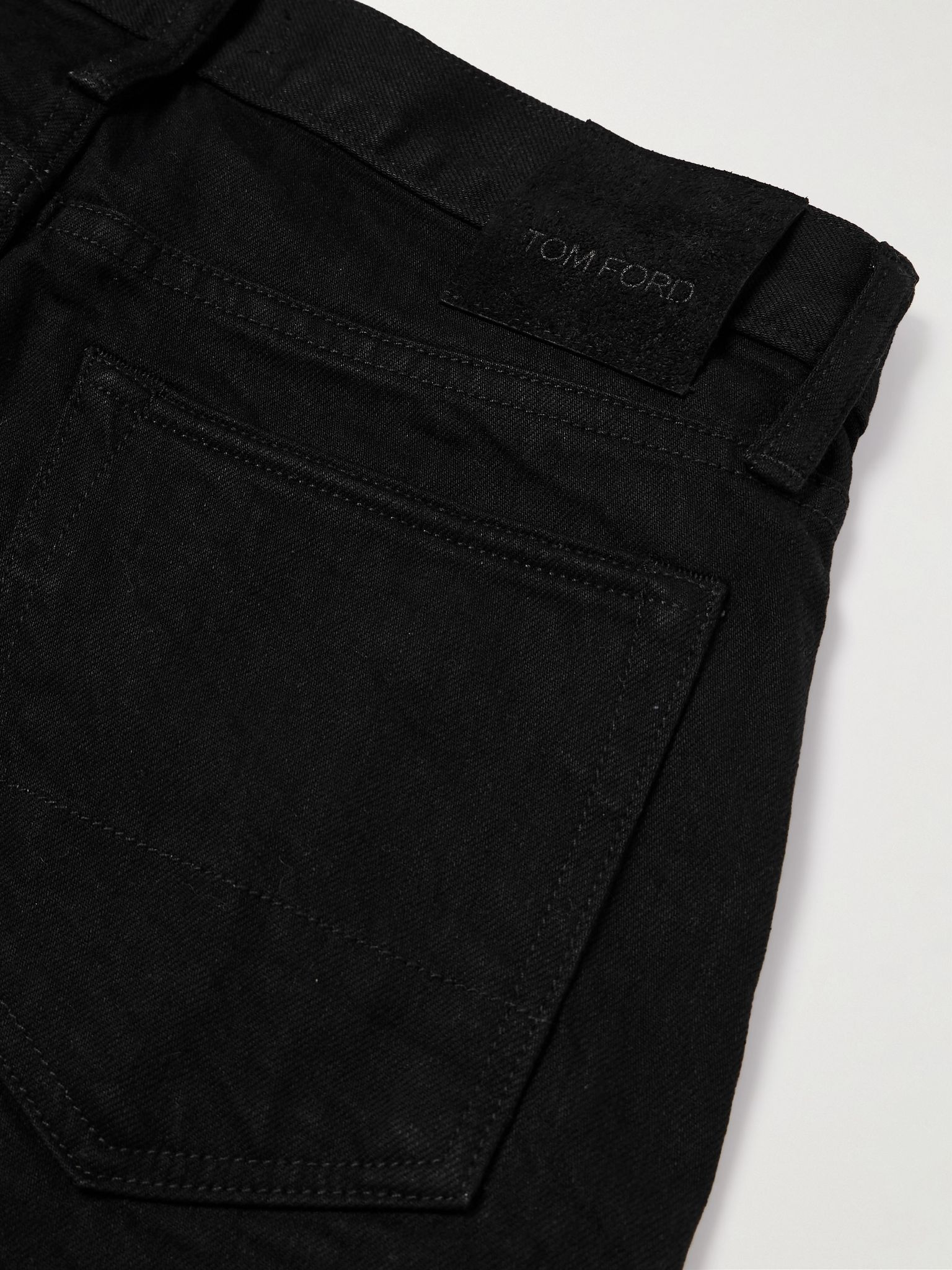 Slim-Fit Selvedge Jeans Black - 4