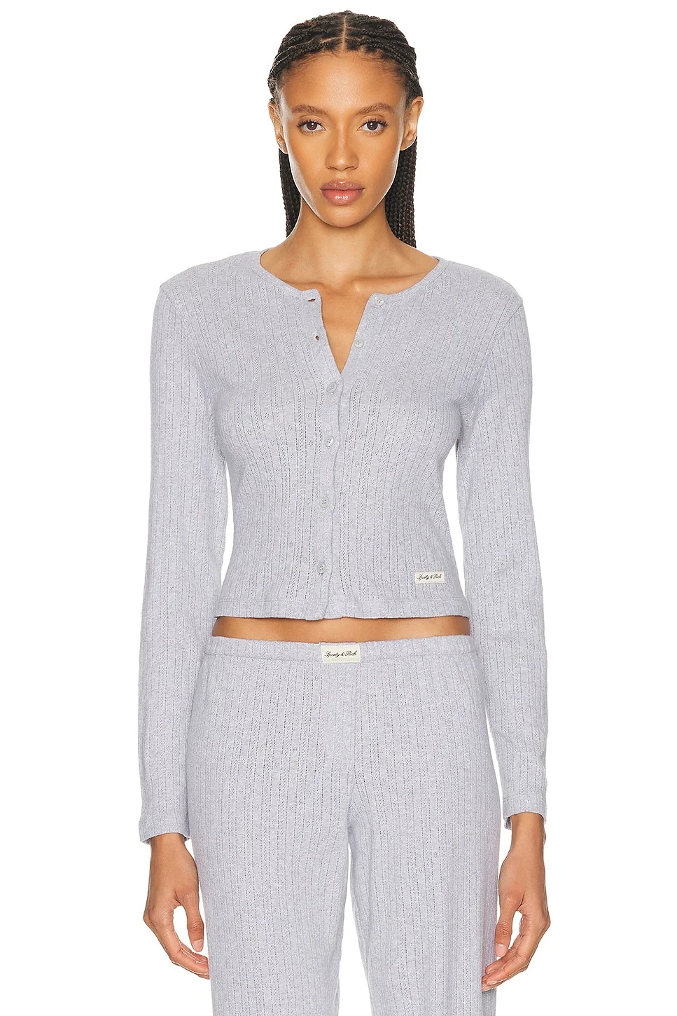 Signature Logo Pointelle Cardigan - 1