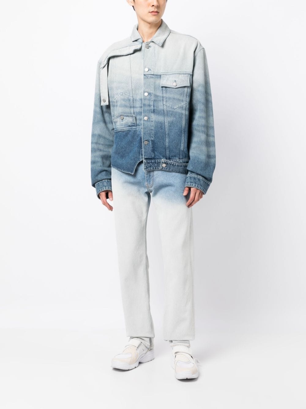 gradient-effect denim jacket - 2