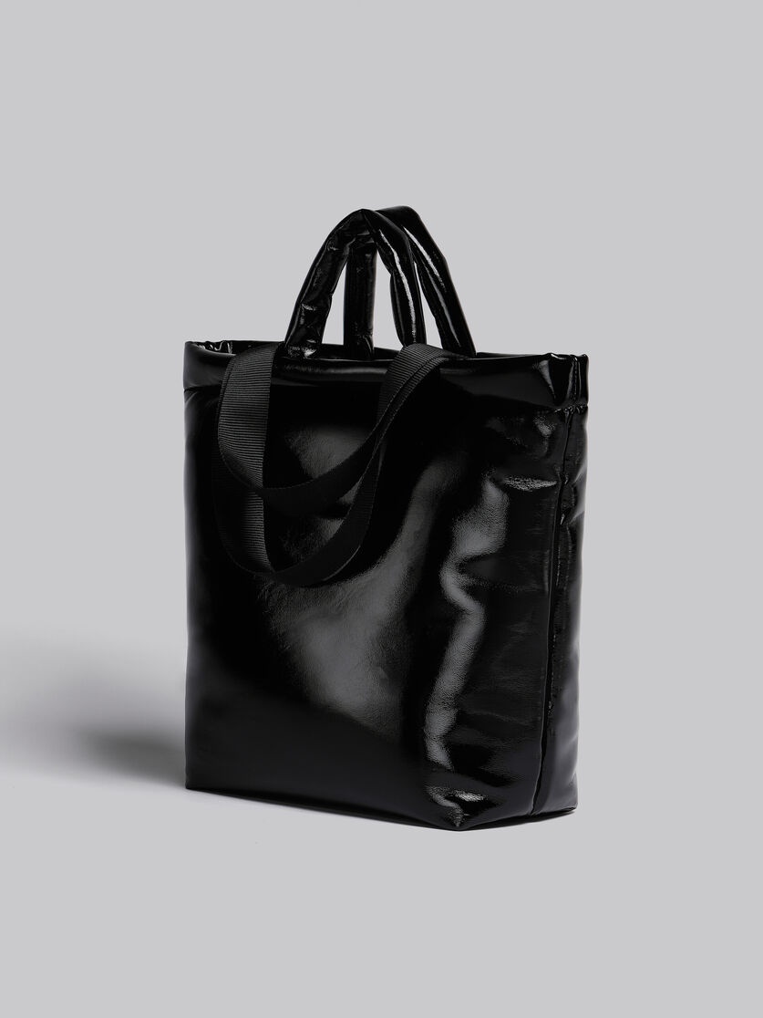BEY TOTE BAG IN BLACK PATENT - 3
