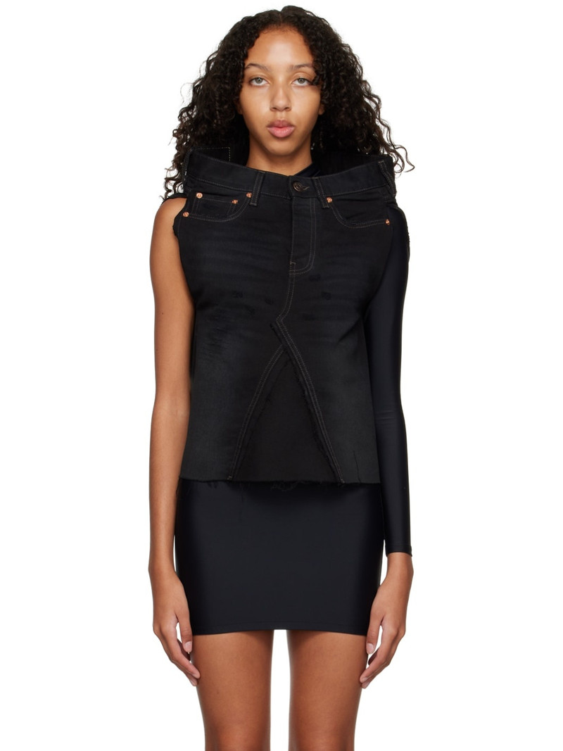 Black Trousers Denim Blouse 1