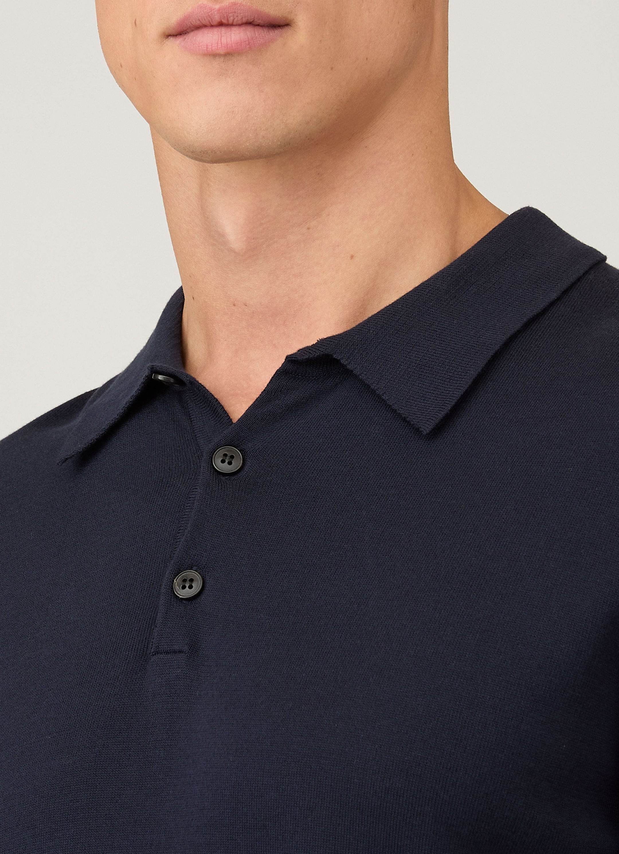 Sea Island Cotton Knit Polo Shirt - 6