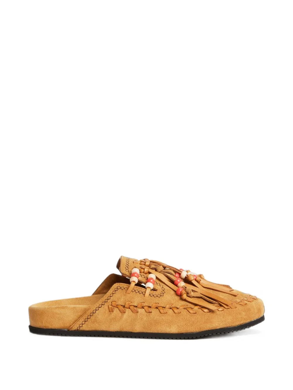 The Journey beaded fringed mules - 1