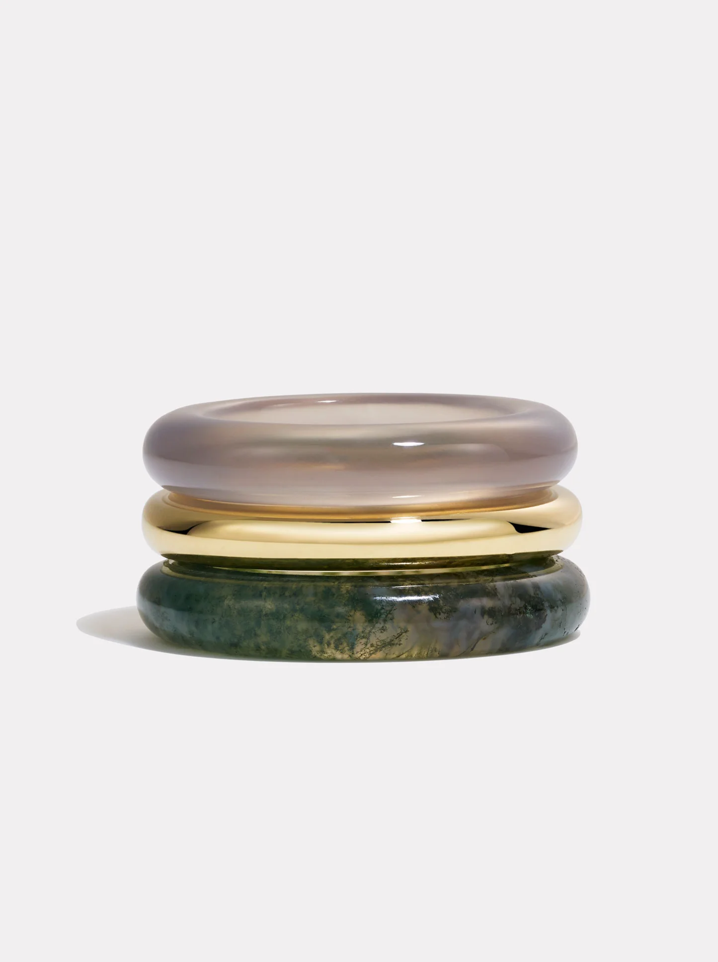 Stack_Stone Trilogy Gold Stack | Moss & Grey Agate - 1