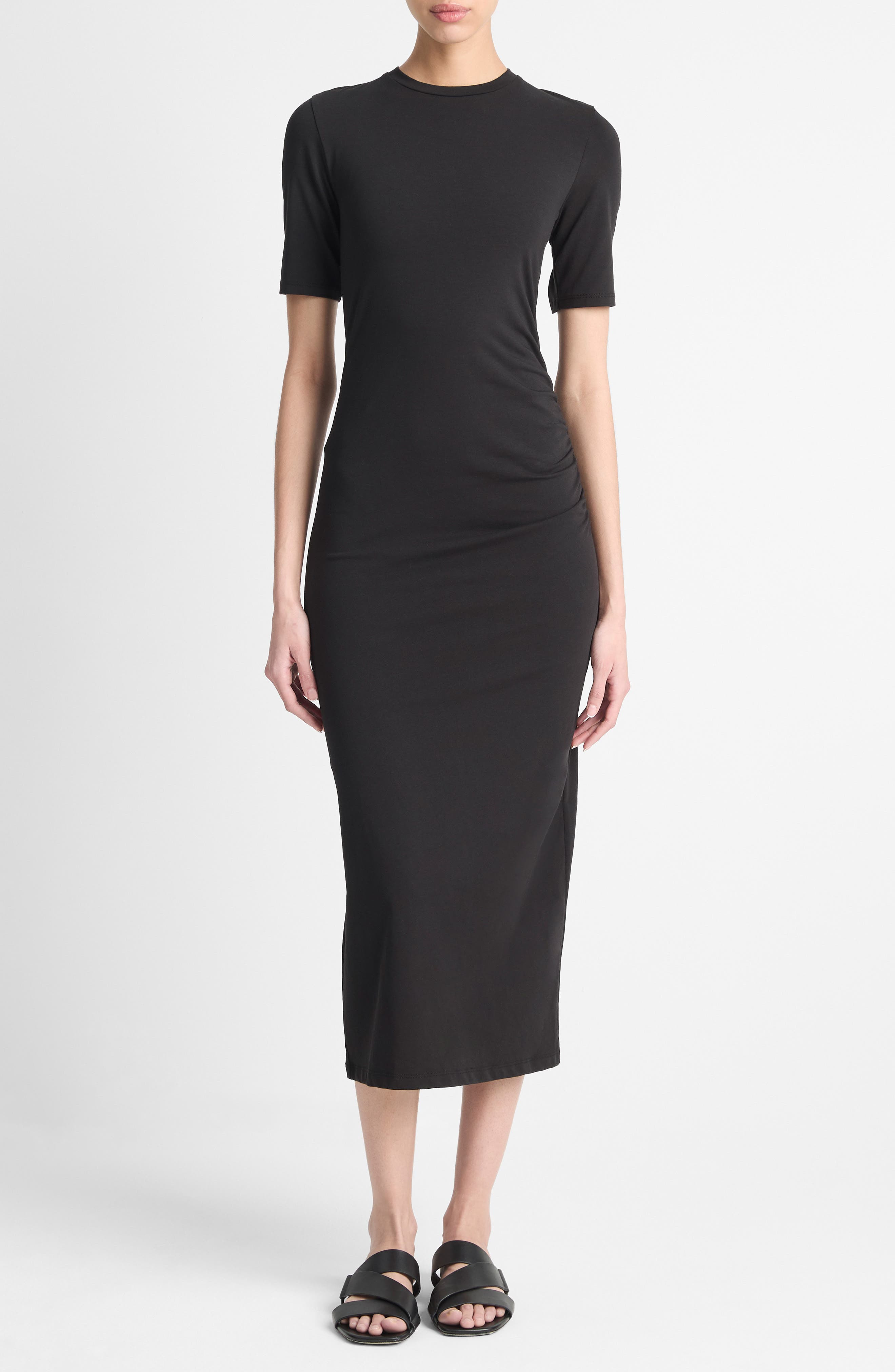 Short Sleeve Midi Dress - 4