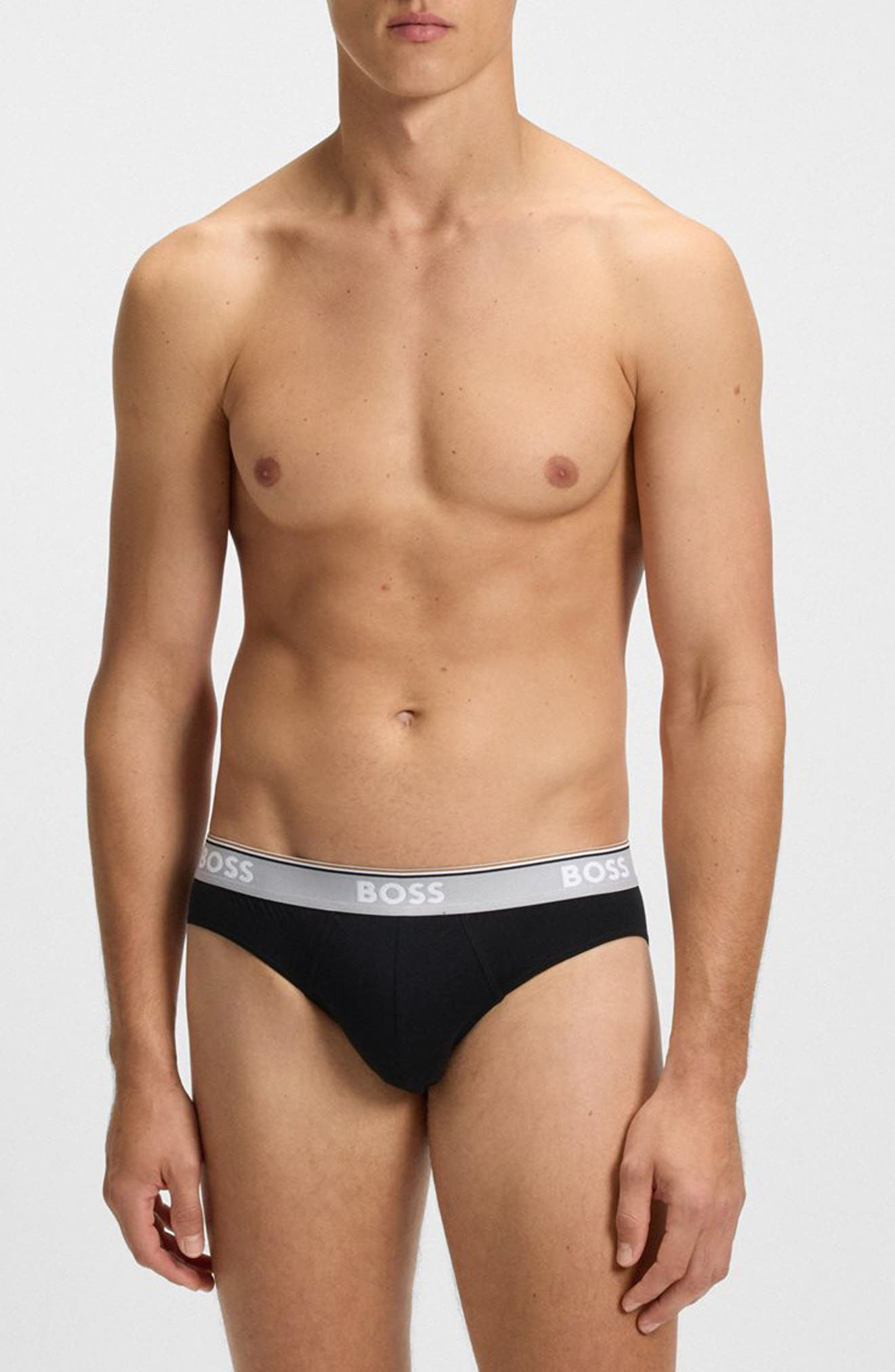 BOSS Assorted 3-Pack Power Stretch Cotton Briefs in Black Multi Pack at Nordstrom - 1