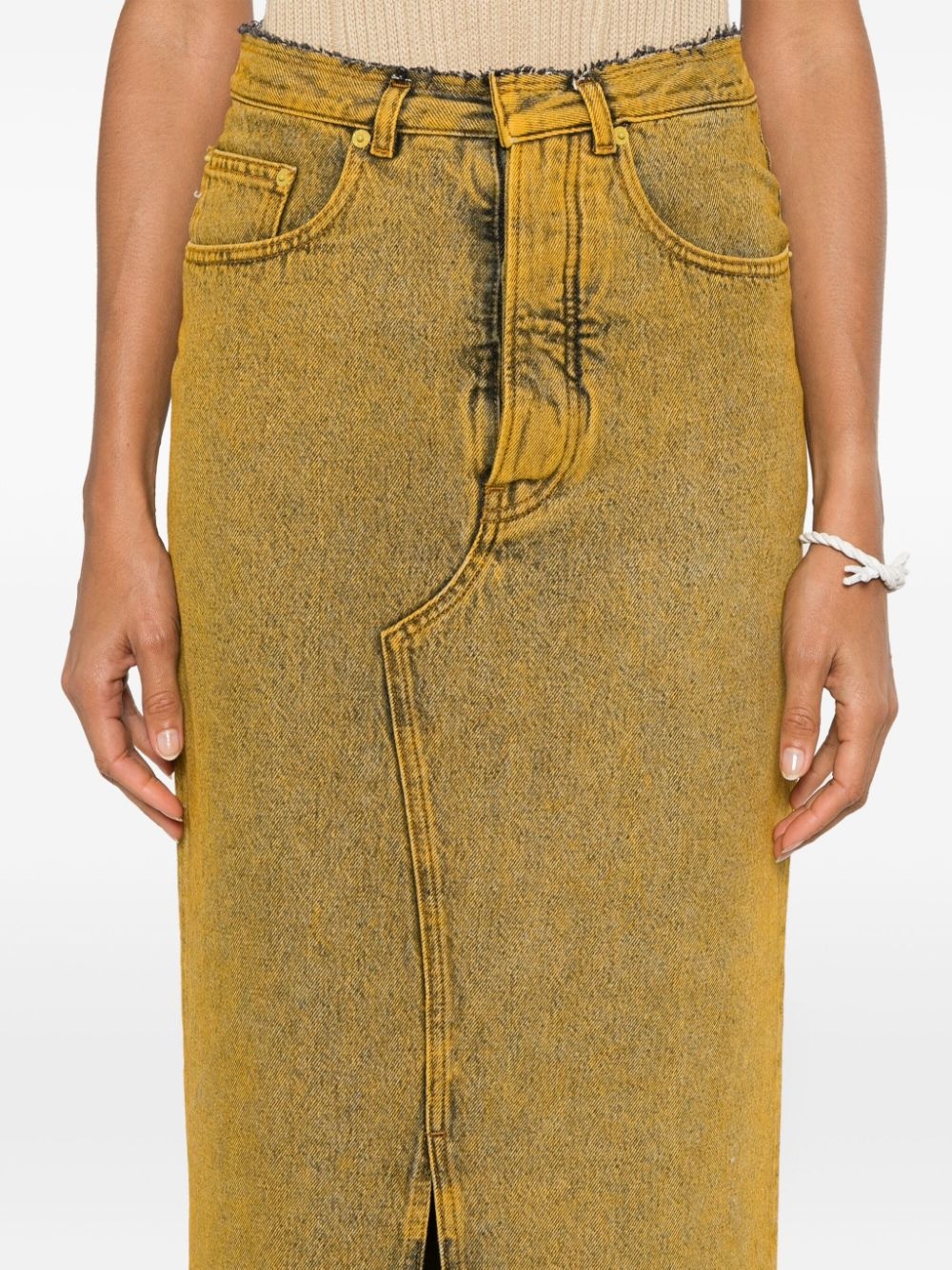 denim maxi skirt - 5