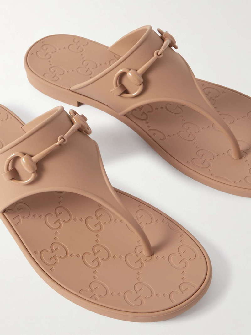 Minorca horsebit-embellished rubber flip flops 4