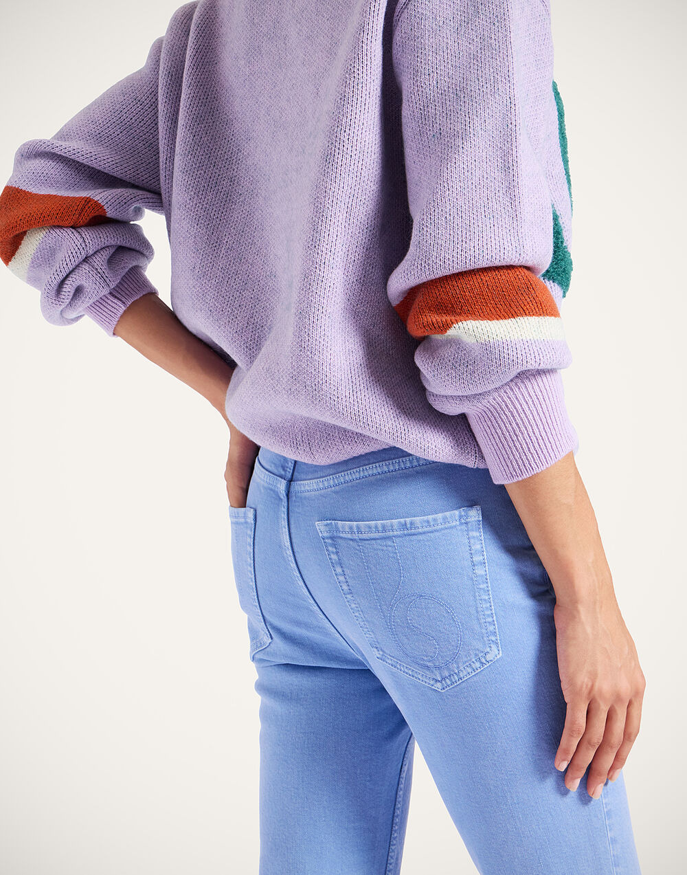 Fancy Crop Jeans (With Feathers) - 6