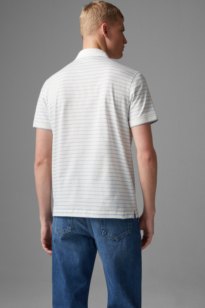 Duncan polo shirt in Off-white/Light blue 3