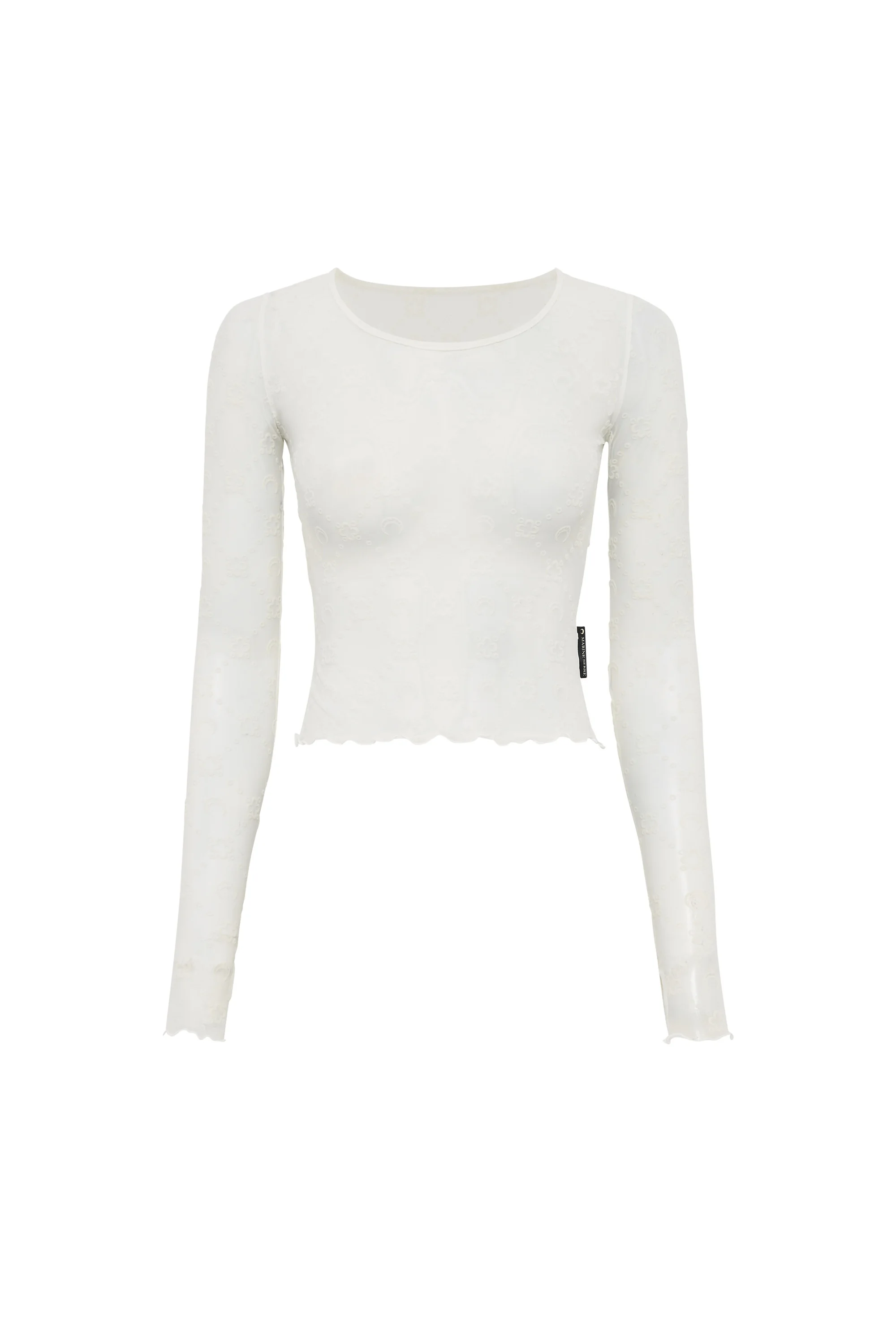 Recycled Mesh Flock Second Skin Cropped Top - 1