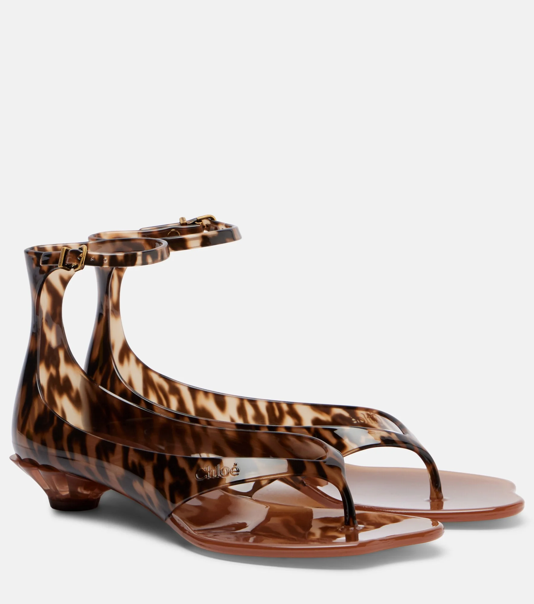 Chloé Jelly animal-print thong sandals - 1
