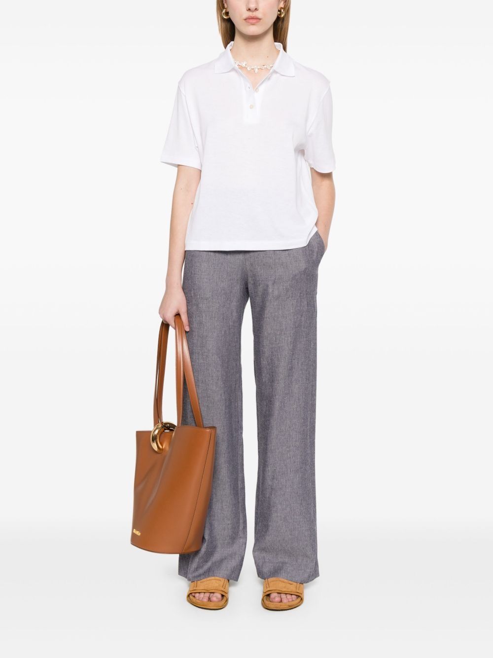 cotton polo top - 2