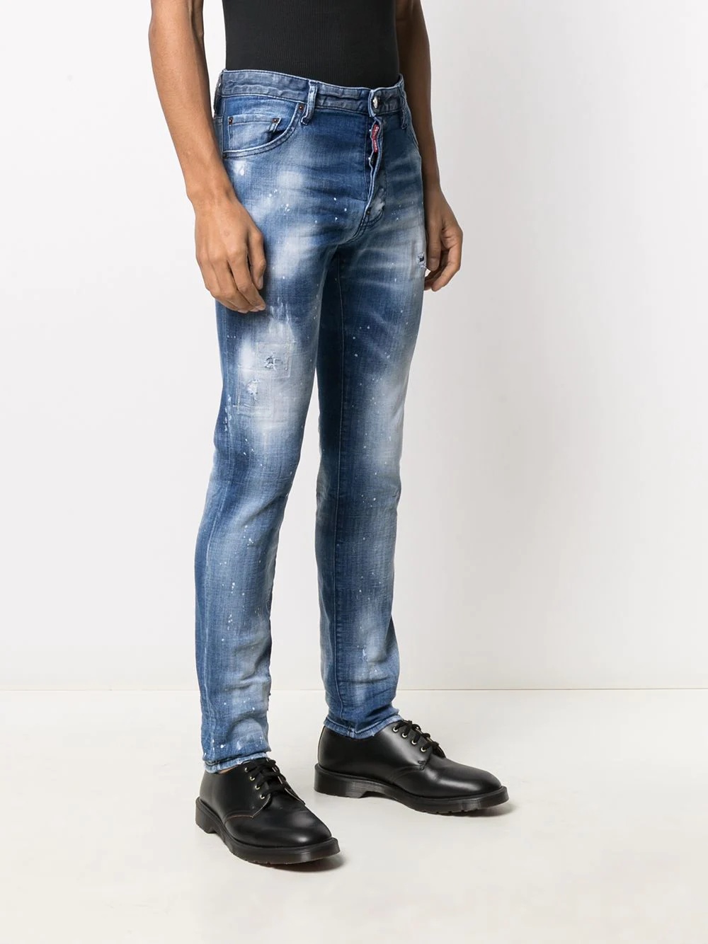 distressed slim-fit jeans - 3