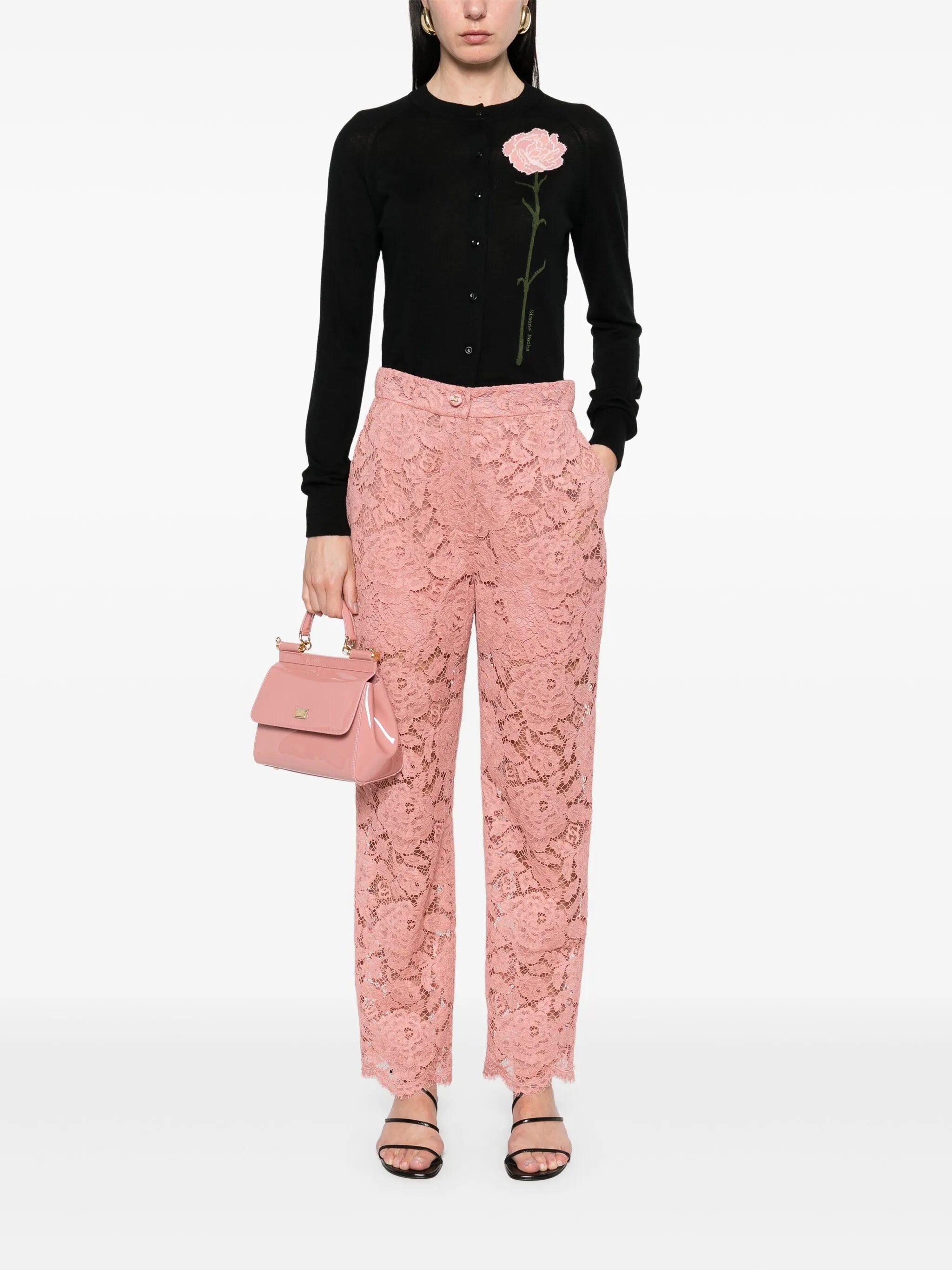 Floral-lace Trousers - 3