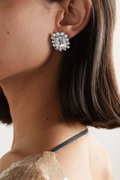 Jennifer Behr Diana silver-plated crystal earrings outlook