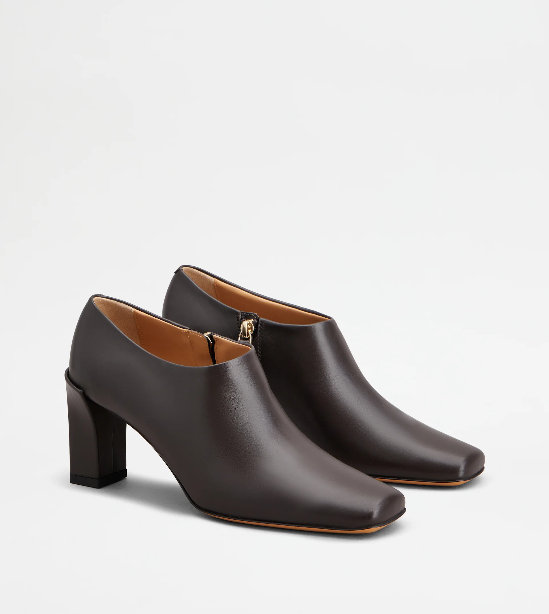 ANKLE BOOTS IN LEATHER - BROWN - 3