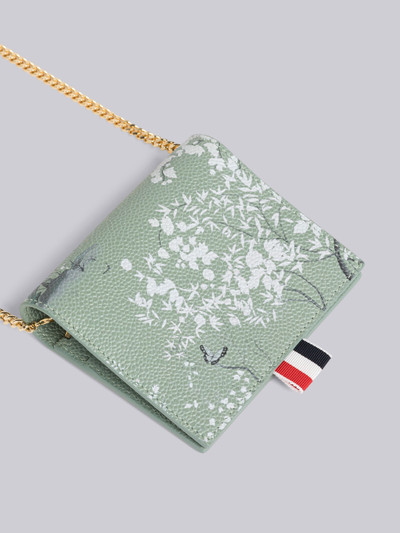 Thom Browne Toile Print Pebble Grain Leather Chain Strap Cardholder outlook