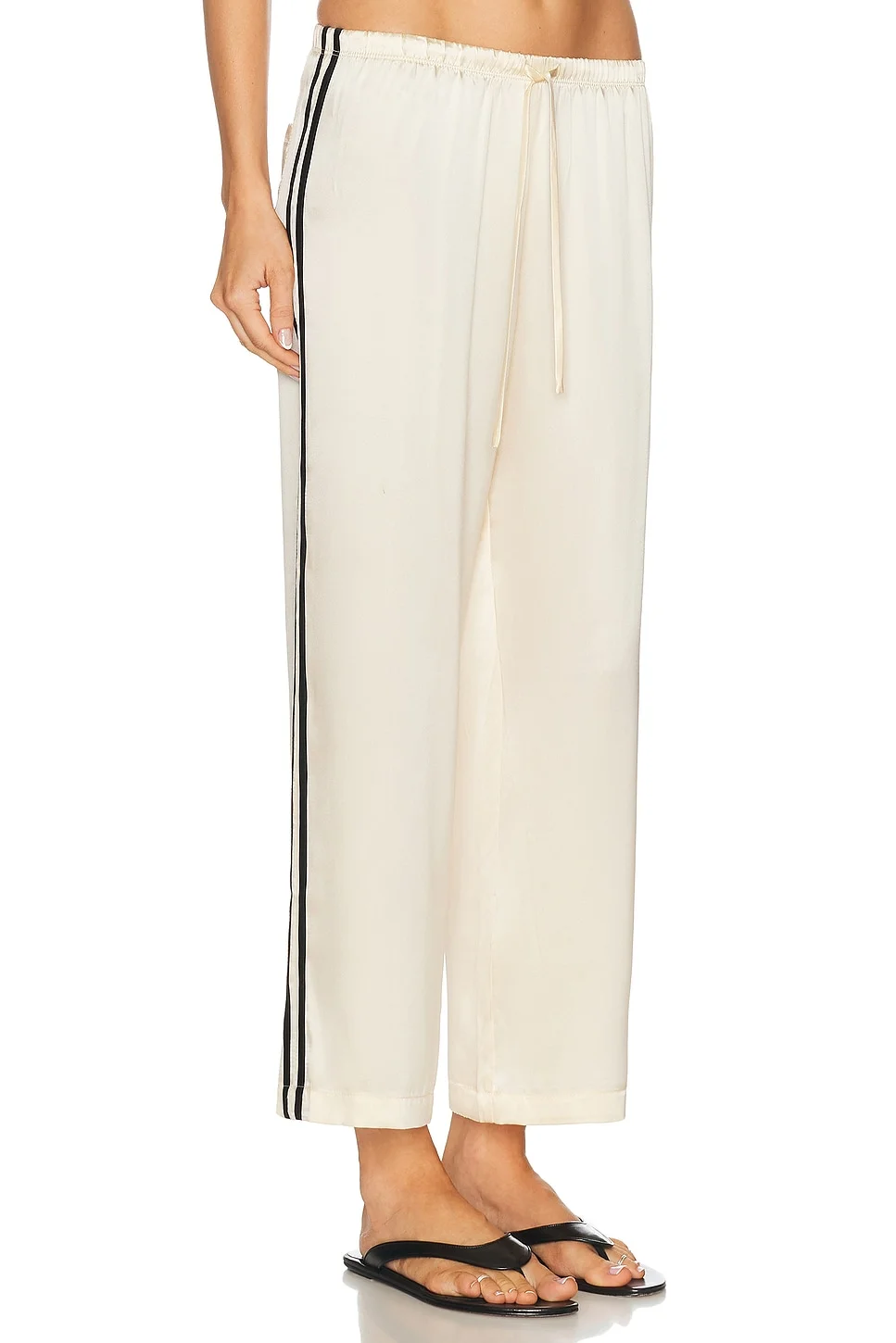 The Silk Stripe Crop Pant - 1