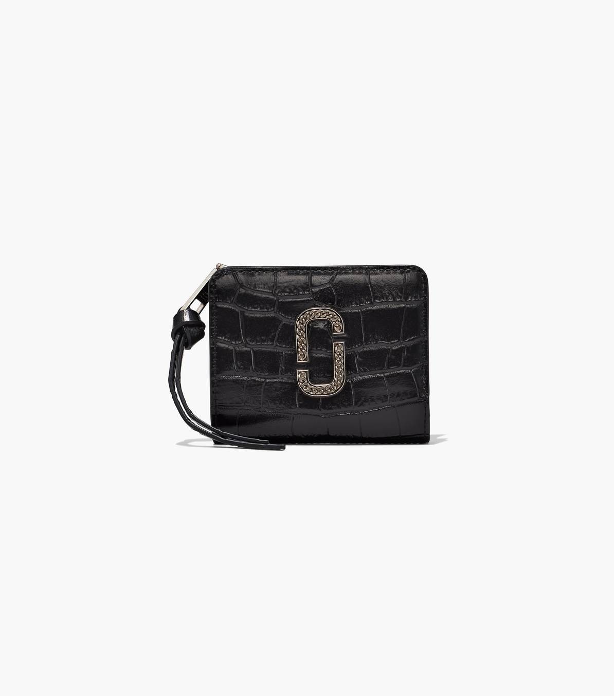 THE CROC-EMBOSSED MINI COMPACT WALLET - 1