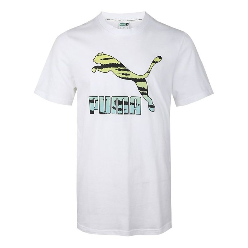 PUMA Tie Dye Graphic T-Shirt 'White' 599427-62 - 1