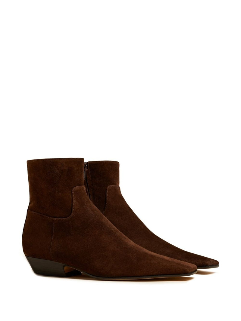 KHAITE The Marfa suede ankle boots outlook