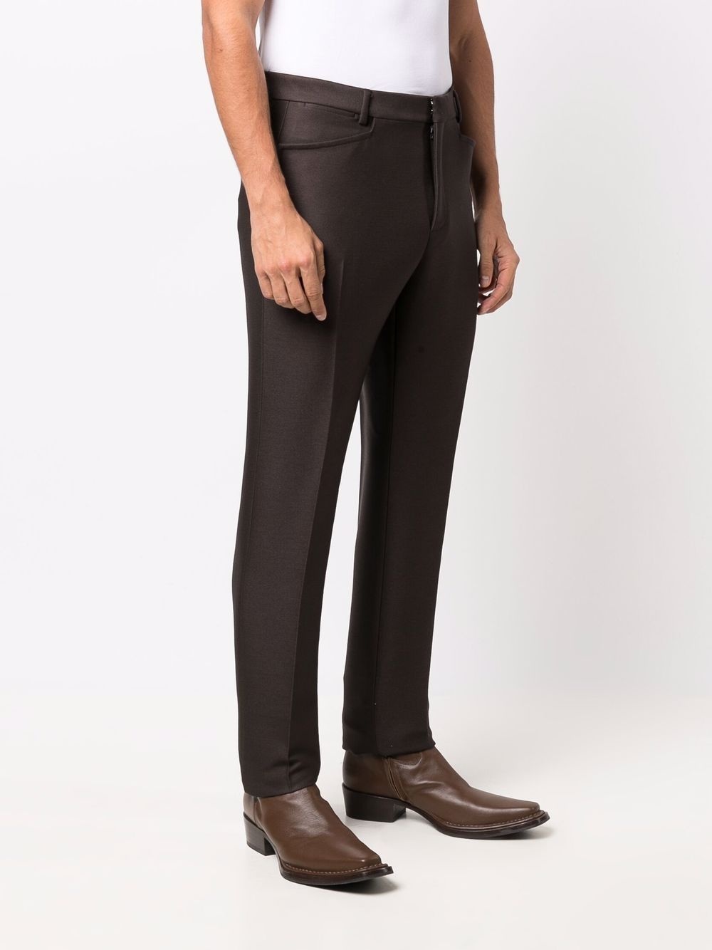 pressed-crease tailored trousers - 3