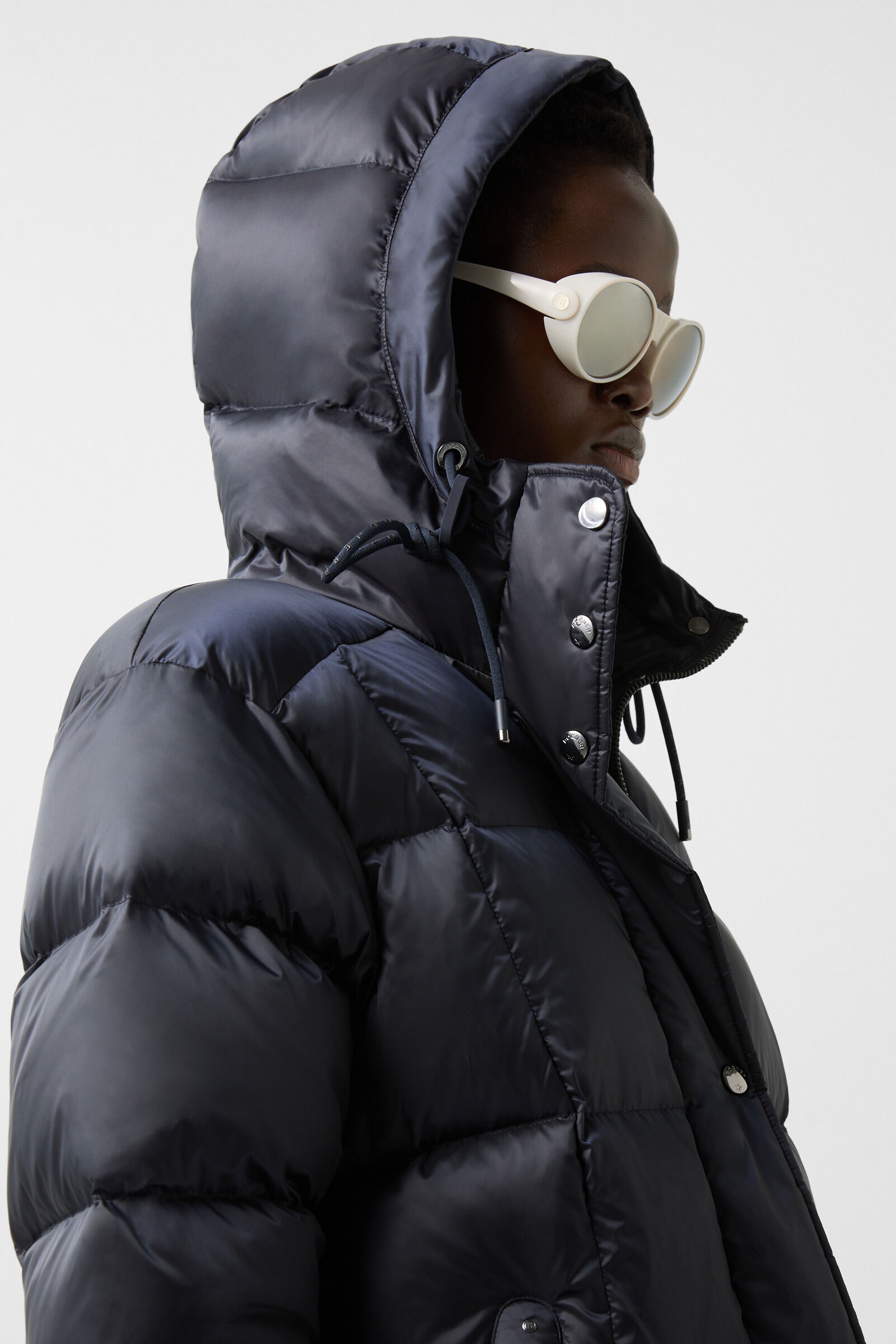 Fanja Down coat in Navy blue - 7