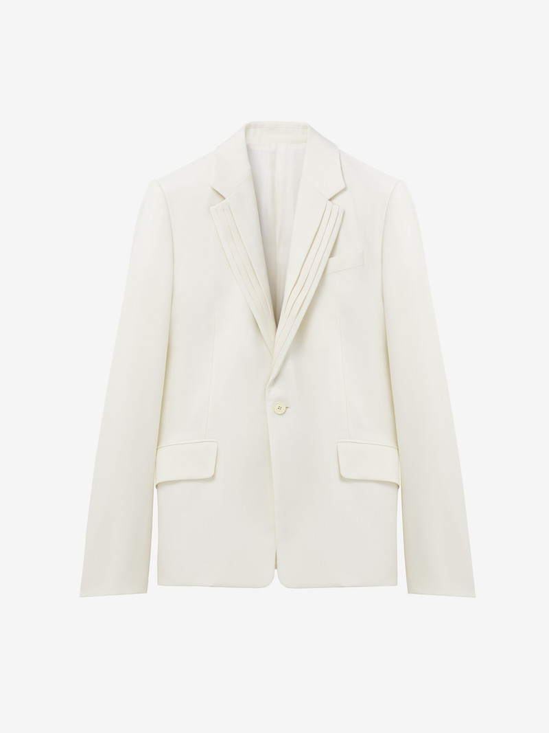 Alexander McQueen Pleated Lapel Single-breasted Jacket outlook